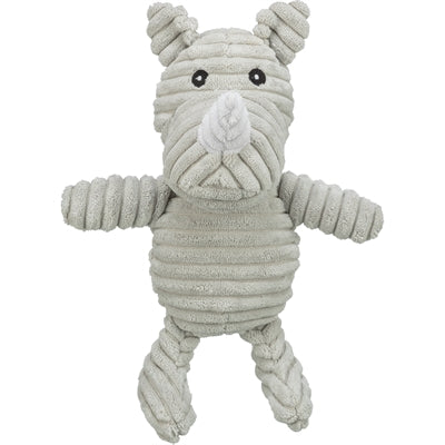Trixie Neushoorn Ribstof Pluche Grijs
