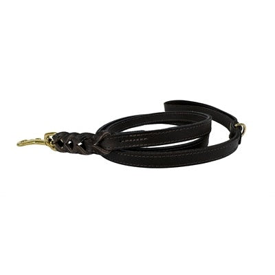 Sazzz Hondenriem Passion Braided Classic Leer Donker Bruin