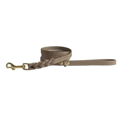 Sazzz Hondenriem Passion Braided Classic Leer Taupe